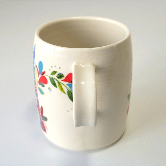 Anthropologie Starla M. Halfmann monogram letter M petal palette mug - Picture 4 of 6